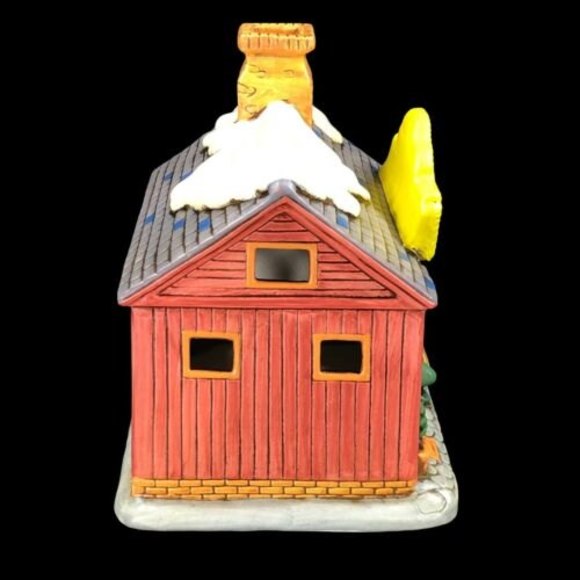 Lefton 06901 Colonial Village BARBER SHOP w/Deed 1988 Christmas House CWD06901 - Picture 6 of 12